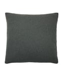 furn. Malham Shearling Fleece Square Feather Filled Cushion - Dark Grey - One Size