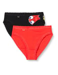 Sloggi Women's 24/7 Weekend Pacman Tai C2p Underwear, Red - Dark Combination, 12 UK