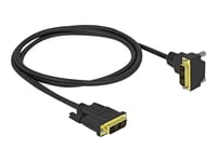 Delock - Dvi-Kabel - Enkel Länk - Dvi-D (Hane) Rak Till Dvi-D (Hane) Vinklad - 1 M - Tumskruvar, Guldblinkade Kontakter - Svart