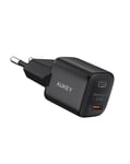 AUKEY Omnia II Mini Snabbladdare USB-C, PD, 30W - Svart