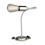 Creative Cables Ledad Bordslampa Med Diffust Ljus Med Engelsk Stickpropp Table Flex