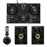 Hercules DJ Learning Kit inc Inpulse 200 Controller & Monitor Speakers Disco Set