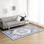 Vintage Floral Large Carpet Area Rugs for Bedroom Lounge Any room 160x230cm Blue