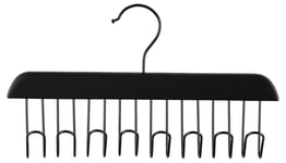 Clas Ohlson Multihängare, galge med 8 krokar, svart, 28 cm