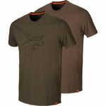 Härkila Graphic t-shirt 2-pack Willow Green/Slate Brown S