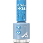 Manhattan Smink Naglar Clean & Free Nail Lacquer 152 Tidal Wave Blue 8 ml