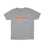Simms Kids Logo T-Shirt S Dark Grey Heather