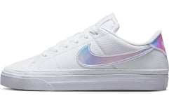 NIKE Women's WMNS Court Legacy NN Sneaker, White/Multi-Color-Football Grey-BLA, 2.5 UK