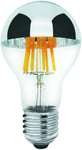 Filament LED-lampa, Toppförspeglad, Normal, Klar, 5,5W, E27, 230V, Dim, MB