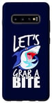 Coque pour Galaxy S10+ Let's Grab A Bite Shark Graphique Humour Citation Sarcastique