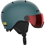 Salomon Orka Visor Kids Helmet Ski Snowboarding, Integrated convenience, Easy to adjust fit, and Lightweight, Grey, KM 5356