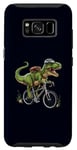 Coque pour Galaxy S8 T-rex Dinosaure à vélo Dino Cyclisme Biker Rider
