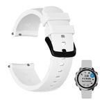 Garmin Vivomove Luxe / Vivomove 3 / Vivomove Style / Venu twill silicone watch band - White