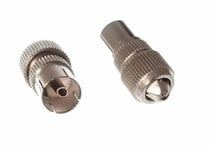 NEW 24 X Coaxial Coax Aerial Wire Cable Connectors Female - Onestopdiy