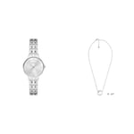 SKAGEN Women's Watch Anita Lille and Jewelry Set Kariana Gift Set, Silver Stainless Steel, Set