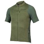 Endura GV500 Reiver Short Sleeve Cycling Jersey - Olive Green / XLarge