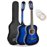 3rd Avenue Pack Guitare Classique enfant Taille 1/2 pour Débutants avec Cordes en Nylon, Housse, Cordes de Rechange – Bleu