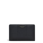 Radley Medium Black Purse Bifold Pebbled Leather Womens Eel Alley Stripe RRP £79