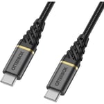 Otterbox USB-C till USB-C Premium Fast Charge kabel 1m, Black