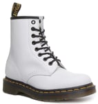 Dr Martens 1460 Smooth Womens Lace Up Leather Ankle Boots White Size Uk 3 - 8