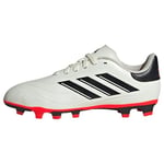 adidas Copa Pure II Club Flexible Ground Boots Sneaker, Ivory/Core Black/Solar Red, 11 UK Child