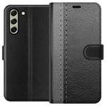 Samsung Galaxy S21 FE 5G Plånboksfodral Black & Grey Leather