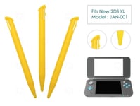 3 x Yellow Stylus for New Nintendo 2DS XL/LL Plastic Replacement Parts Pen 
