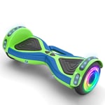 QINGMM Hoverboard,Two Wheel Self Balancing Car with LED Flash Lights And Bluetooth Speaker,Smartphone Control Electric Scooters,for Kids Adult,Green
