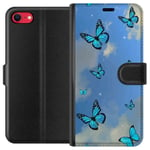 Apple iPhone 8 Sort Lommebokdeksel Himlen med fjärilar