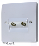 MK Logic Plus - K3523 WHI - 1g Twin Non-isolated TV/FM Co-axial Outlet Socket