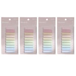 4pack 800 st självhäftande indexflikar sidmarkörer, skrivbara transparenta