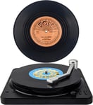 Valdivia Retro Vinyl Record Coasters with Player, Music Coasters Set of 6 for Dr