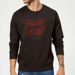 Friday the 13th Logo Blood Sweatshirt - Black - M - Noir