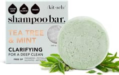 Kitsch Tea Tree & Mint Clarifying Shampoo Bar for Dandruff - Made in the US | An