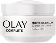 Olay Complete Moisturise & Glow Day Cream with SPF15, for Beautiful, Healthy Glo