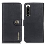 KHAZNEH Sony Xperia 5 IV Plånboksfodral PU-Läder - Svart Svart