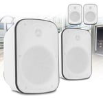 4x 6.5" Wall Mount Speakers Weather Proof Outdoor Background Music BD65TW 100v