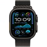 Apple Watch Ultra 2, Smartwatch (black, 49 mm, black Milanese strap, titanium case, cellular)