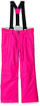 Dare2B Kid's Motive Pant Waterproof and Breathable High Loft Insulated Ski and Snowboard Salopette Trousers with Integrated Snow Gaiters and Reflective Detail Cyber Pink, 7-8