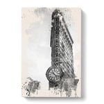 Flatiron Building New York City (4) Canvas Print for Living Room Bedroom Home Office Décor, Wall Art Picture Ready to Hang, 30 x 20 Inch (76 x 50 cm)