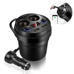 Cup Car Charger Dual USB Car Wireless Charger Universal Cell Phone Holder