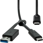 Fuj:tech USB-C - USB-C 3.2 Gen 2 -kaapeli + sovitin, 1m