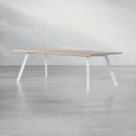 Konferensbord Viggo Standard- Laminat höjd 73 cm, Storlek 240 cm, Bordsskiva Valnöt, Färg underrede Vit