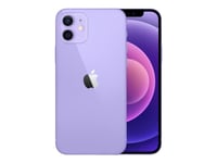 Apple Iphone 12 - 5G Smartphone - Dual-Sim / Internminne 128 Gb - Oled-Skärm - 6.1" - 2532 X 1170 Pixlar - 2 Bakre Kameror 12 Mp, 12 Mp - Front Camera 12 Mp - Lila