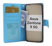 New Standcase Wallet Asus Zenfone 9 5G (Ljusblå)