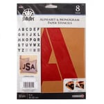 FolkArt Monogram Papier Stencil - Bold Font Letters 20,3 cm