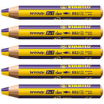 Crayon de couleur - STABILO woody 3in1 duo - lot x 5 crayons de couleurs à mine bicolore - jaune+violet