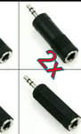 2 PC 6.5mm Female  to 3.5mm Male Headphone Adaptor for MP4