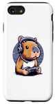 Coque pour iPhone SE (2020) / 7 / 8 Drôle rétro Capybara jouant aux jeux vidéo Lover 90s 80s 70s
