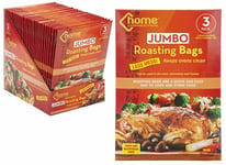 5 x Pack of 3 Roasting Bags Jumbo 550mm x 600mm Oven & Microwave Safe Cooking